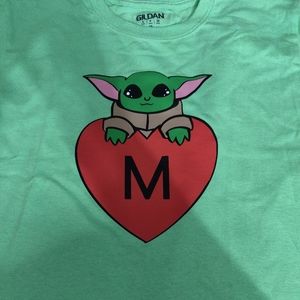 The Mandalorian w/Heart Custom Shirt Youth Size S